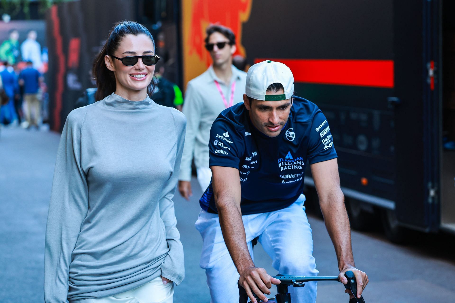 Carlos Sainz and Rebecca Donaldson during the F1 Grand Prix of Monaco - Source: Getty